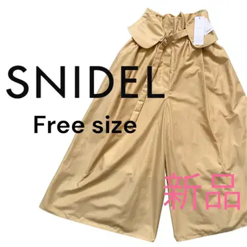 SNIDEL 베이지 와이드 팬츠 프리 사이즈