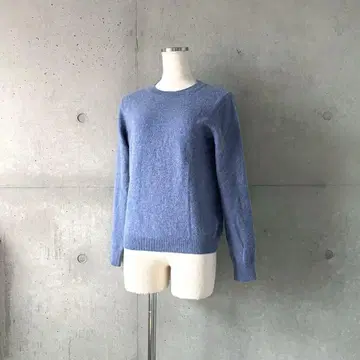 유니클로 UNIQLO 캐시미어 100% 크루넥 스웨터 블루