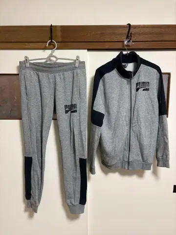 PUMA 그레이 맨투맨 원단 상하의