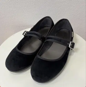 VICTORIA 벨로아 스트랩 플랫슈즈 negro (블랙) 23cm