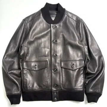 [양가죽] EDDIE BAUER 가죽 자켓 블랙 L 플라이트 A-1