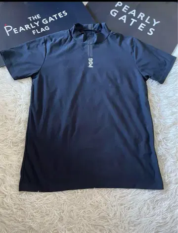 PGG 남성용 반팔 모크넥 네이비 사이즈 4