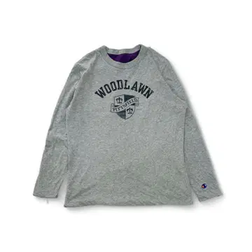 Champion 트리코 BEAMS 별주 리버서블 롱T 그레이/퍼플