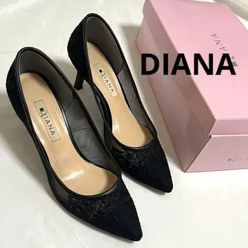 DIANA 레이스 네이비 펌프스 23.0cm