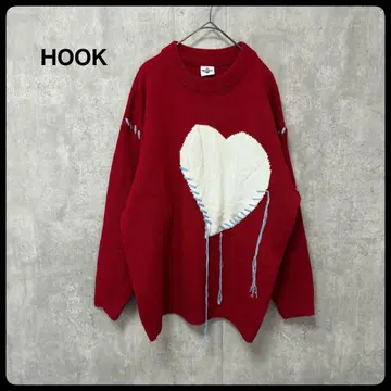 HOOK CATCASE 하트 스웨터 하트 무늬 오버 사이즈 니트