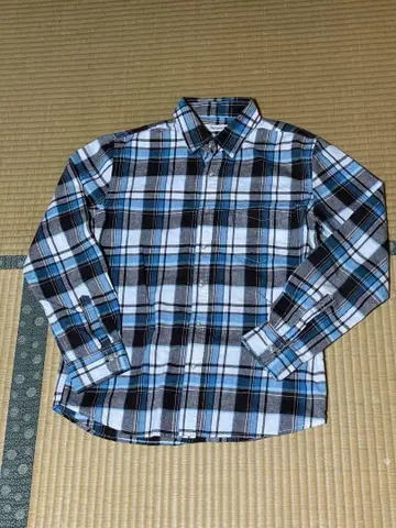 Hanjiro 체크 무늬 플란넬 셔츠 긴팔