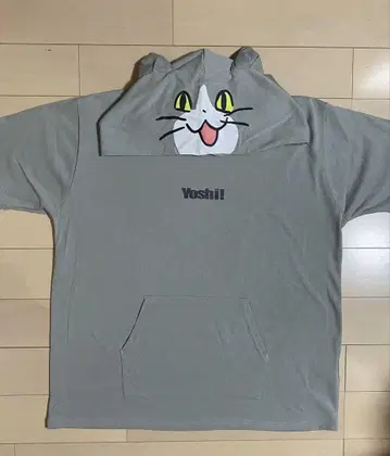 새상품 택+스티커 포함 일하는 고양이 요시! 반팔 후드티