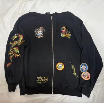 XLARGE Ed Hardy 콜라보 후드티