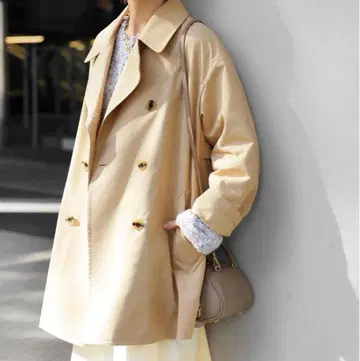 저널 스탠다드 리룸 숏 트렌치코트 베이지