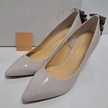미사용 PECHINCHAR 펌프스 36 그레이 힐 약 7cm 일본제