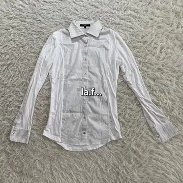 la.f - 긴팔 버튼 셔츠 스트라이프 바이컬러 로트레아몽