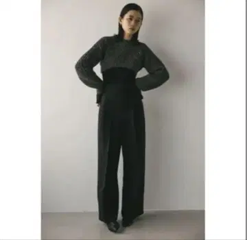 STYLEMIXER 하이웨스트 턱 팬츠