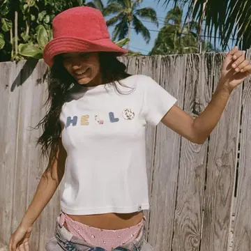 ALEXIASTAM HELLO Tee 키티 화이트 M