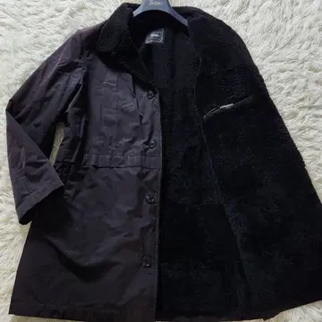 구하기 어려움 XXL 상당 HUGO BOSS 리얼 무스탕 코트 램 가죽