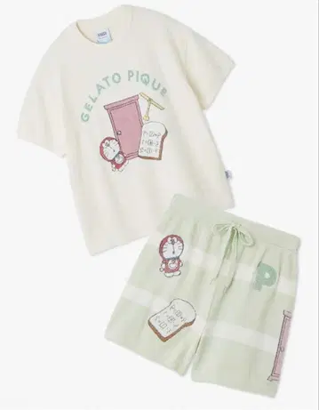 gelato pique [ 도라에몽 ] 자카드 풀오버 & 숏팬츠