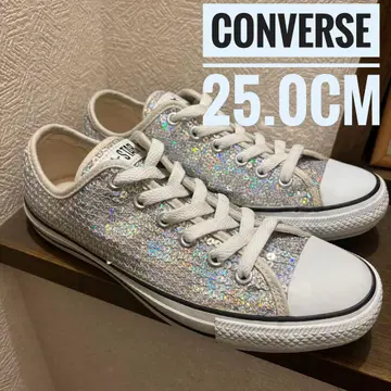 새상품급 CONVERSE 라메 믹스 스니커즈 25.0CM 스팽글