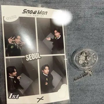 SnowMan POPUP 한국 메구로 렌 디자인 키링 즉석 사진