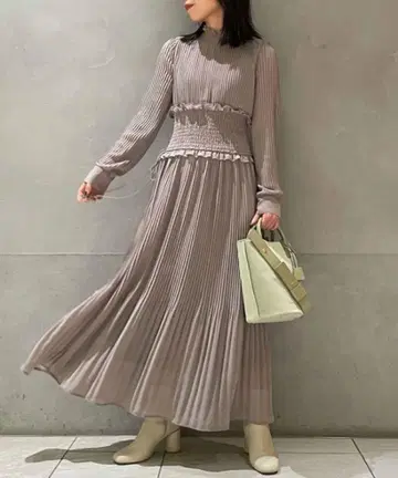 2020AW FRAY I.D 플리츠 플레어 원피스