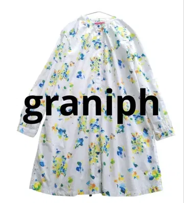 graniph 별 키사라 코끼리와 기린 롱 슬리브 셔츠 원피스 수채화