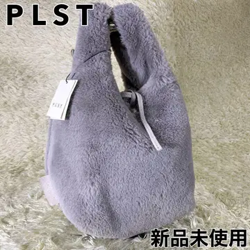 미사용 새상품 PLST 플라스테 인조 모피 미니 토트 그레이 복슬복슬