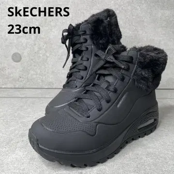 [컨디션 최상] 스케쳐스 하이컷 스니커즈 사이드 지퍼 23cm 퍼