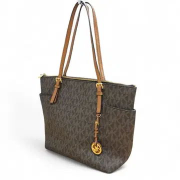 Michael Kors 마이클코어스 올 로고 무늬 토트백 브라운