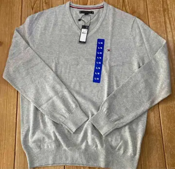 TOMMY HILFIGER 그레이 V넥 스웨터 L 사이즈
