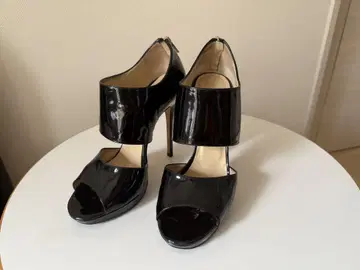 JIMMY CHOO 하이힐 패턴트 레더 39 안감 제조 중지 박스 있음
