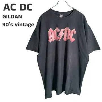 AC/DC 티셔츠 90s 길단 밴드 티셔츠 XL 구제 의류