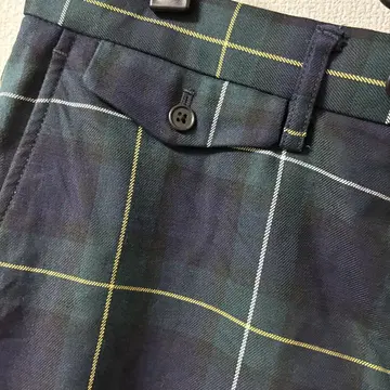 타탄 체크 슬랙스