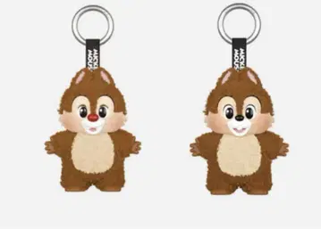팝마트 디즈니 칩&데일 봉제 인형 키체인 2세트