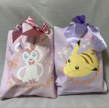 포켓몬 플래티넘 자카르타 리본 토트백 피카츄 니피아