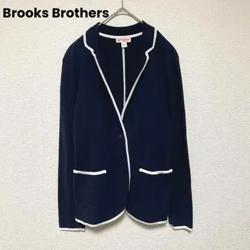zo54 브룩스브라더스/테일러드 네이비 블레이저 파이핑 니트 자켓