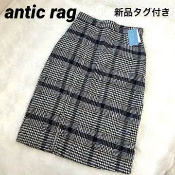 [ 택 포함 새상품 ] antic rag 체크 무늬 스커트 M 블루