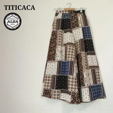 TITICACA 티티카카 가우초 팬츠 스카프 페이즐리 무늬 에스닉