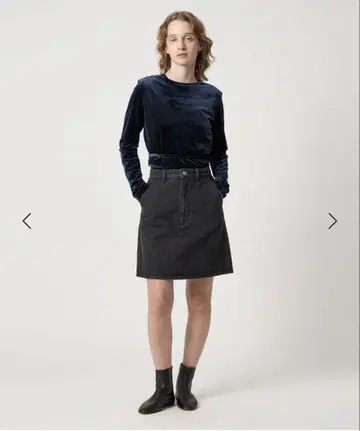 steven alan 13oz 데님 미니 스커트
