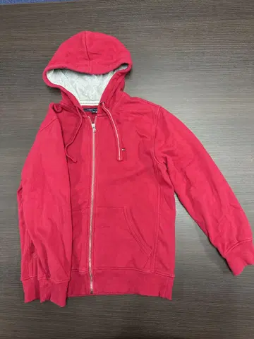 TOMMY HILFIGER 레드 풀 집업 후드티 L 사이즈