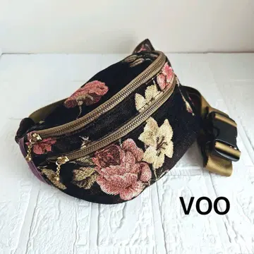 [ VOO ] 고블랑 직조 꽃무늬 바디백 웨스트 파우치