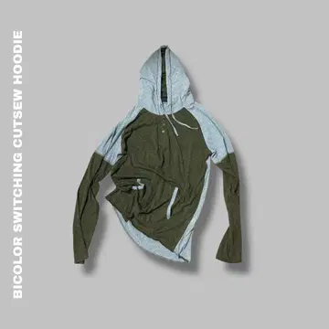 BICOLOR SWITCHING CUTSEW HOODIE 3003T