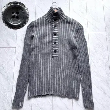 [오샤레] Calvin Klein 하이넥 드라이버 니트 그레이 L