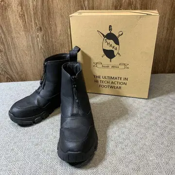 J345' SHAKA 프론트 지퍼 부츠 블랙 25cm