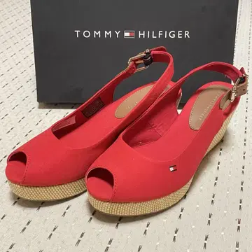 [ 박스 포함 ] TOMMY HILFIGER 웨지 샌들 23.0cm