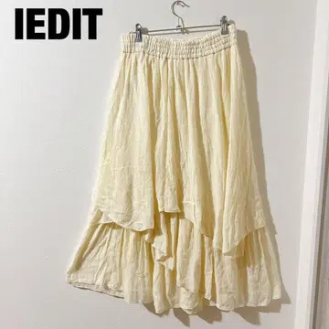[ a2441 ] IEDIT 캉캉 스커트 올 화이트 레이온 100%
