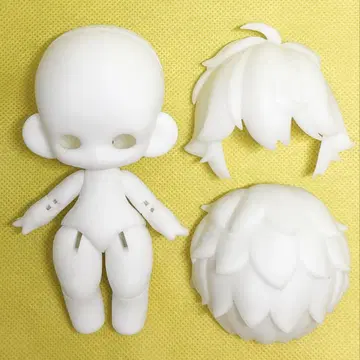 강아지 솜사탕 가발 포함 바디 13cm 인형 관절 인형