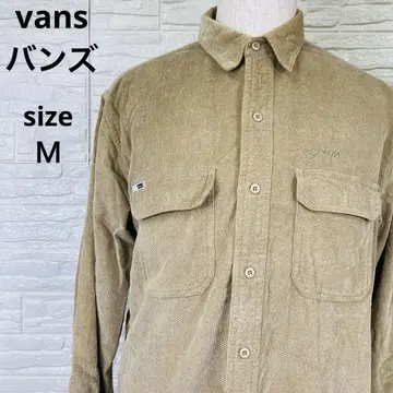 VANS 베이지 코듀로이 셔츠 자켓 M 코튼 무지
