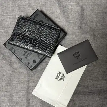 MCM 블랙 PVC 카드 케이스