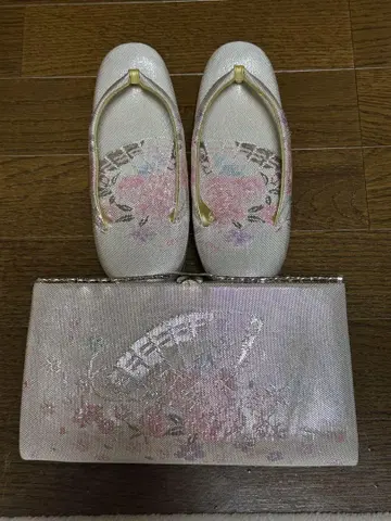꽃무늬 자수 일본 정통의상 소품 세트