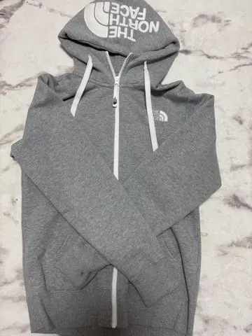 THE NORTH FACE 그레이 풀 지퍼 후드티