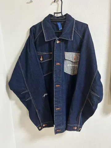 platinum fubu 다크 블루 데님 자켓