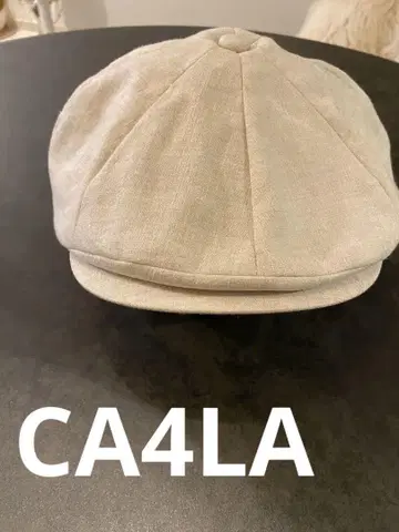 CA4LA 카시라 베이지 린넨 헌팅 캡